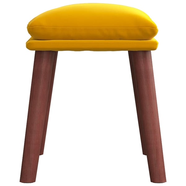 vidaXL fodskammel 45x29,5x35 cm fløjl sennepsgul