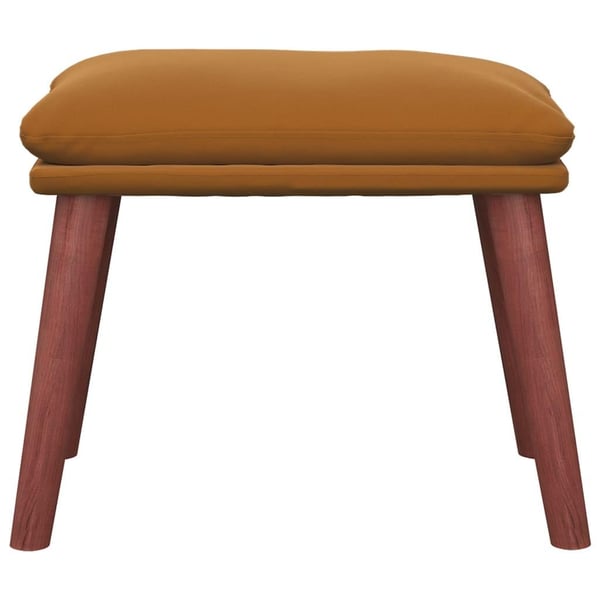vidaXL fodskammel 45x29,5x35 cm fløjl brun