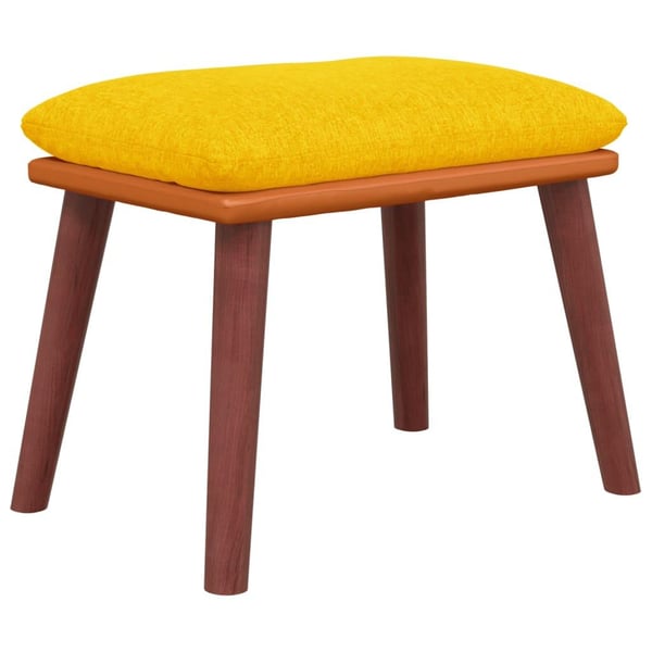vidaXL fodskammel 45x29,5x35 cm stof og kunstlæder sennepsgul