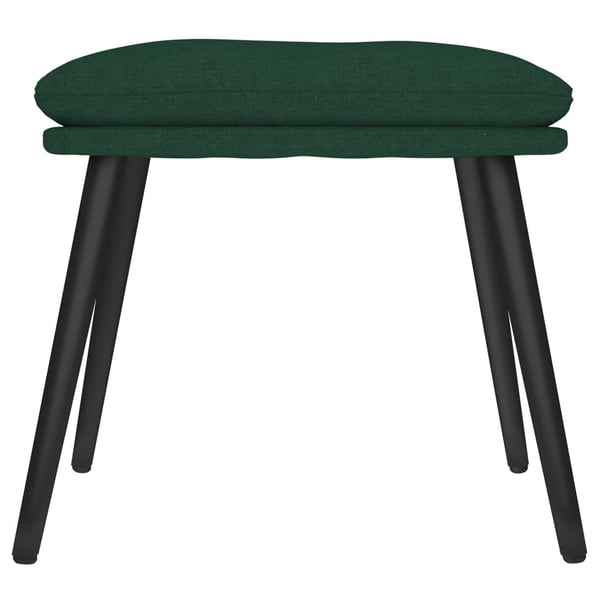 vidaXL fodskammel 45x29,5x35 cm stof mørkegrøn