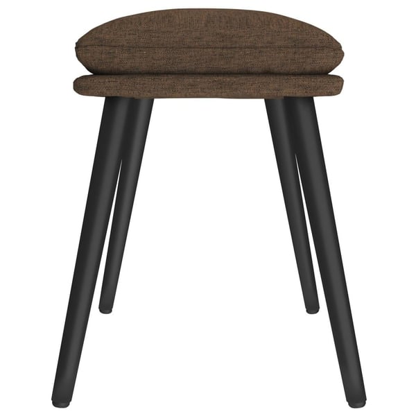 vidaXL fodskammel 45x29,5x35 cm stof brun