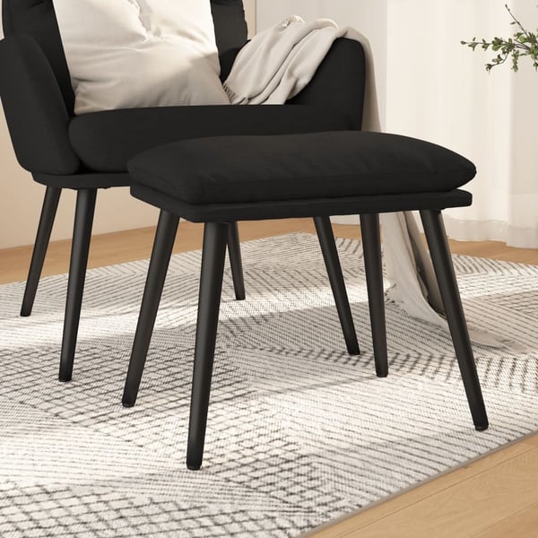 vidaXL fodskammel 45x29,5x35 cm stof sort