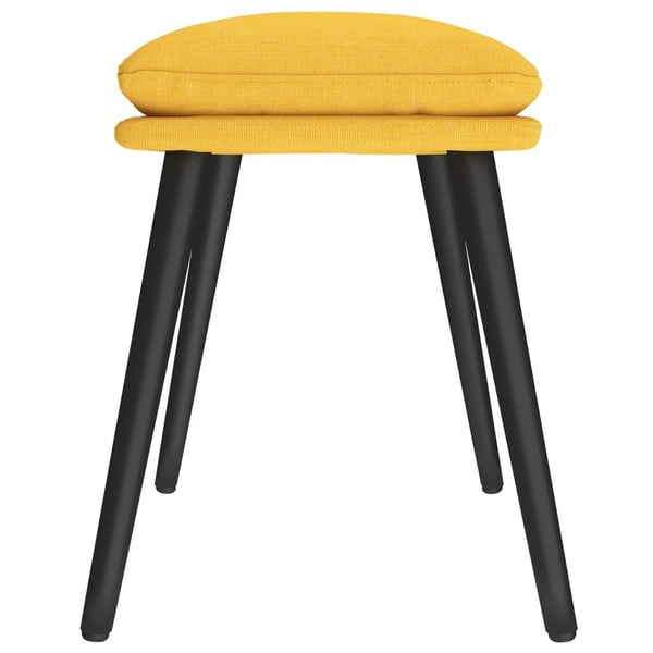 vidaXL fodskammel 45x29,5x35 cm stof sennepsgul