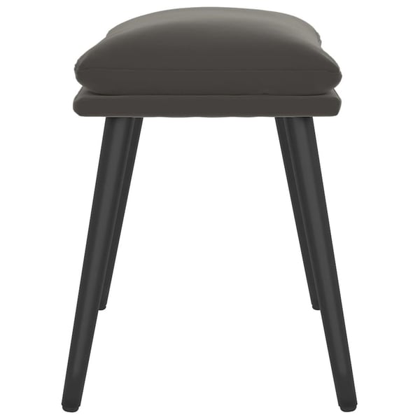 vidaXL fodskammel 45x29,5x35 cm fløjl mørkegrå