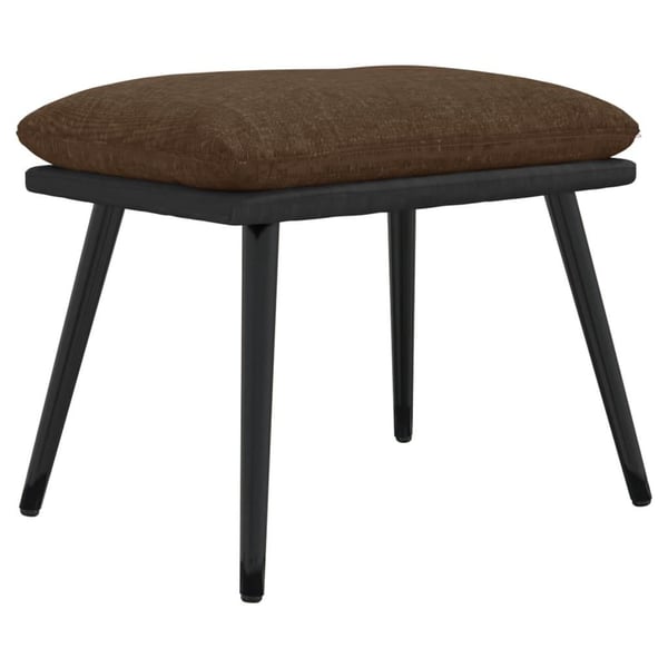 vidaXL fodskammel 45x29,5x35 cm stof og kunstlæder brun