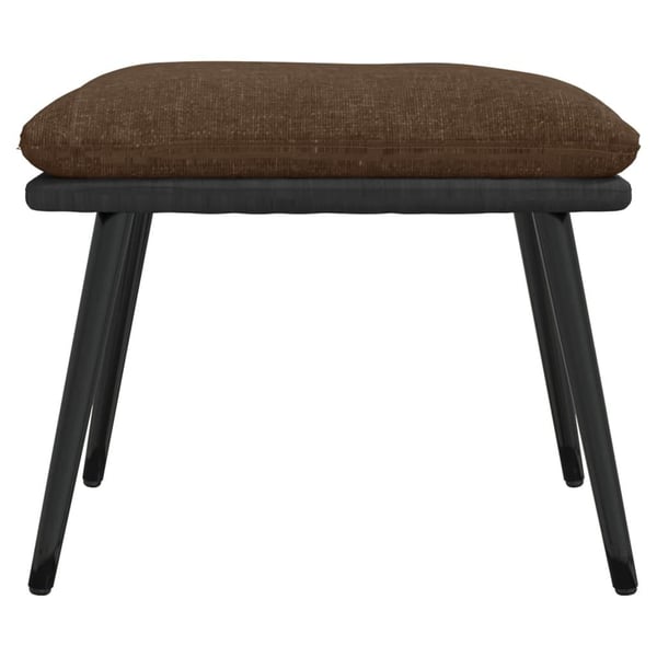 vidaXL fodskammel 45x29,5x35 cm stof og kunstlæder brun