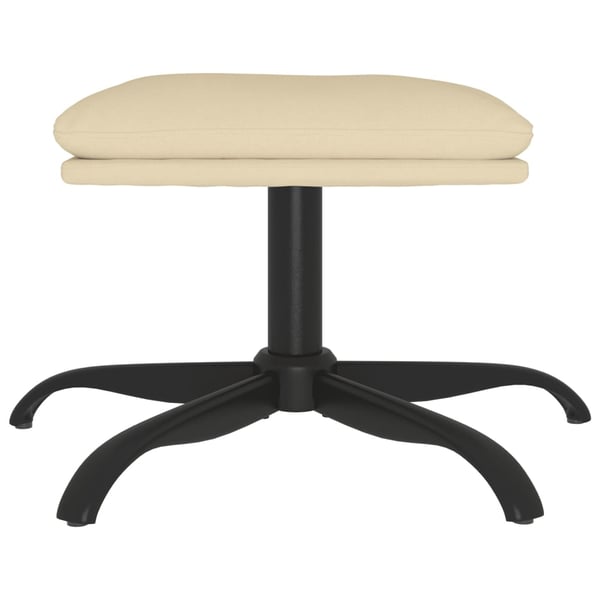 vidaXL fodskammel 60x60x36 cm stof cremefarvet
