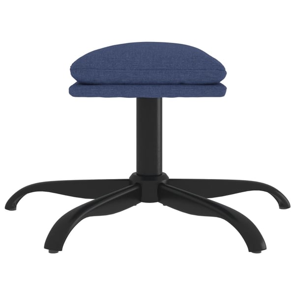 vidaXL fodskammel 60x60x36 cm stof blå
