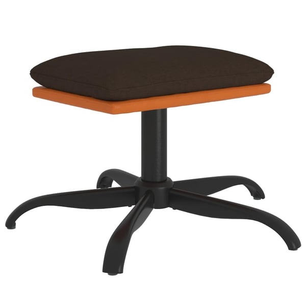vidaXL fodskammel 60x60x36 cm stof og kunstlæder brun