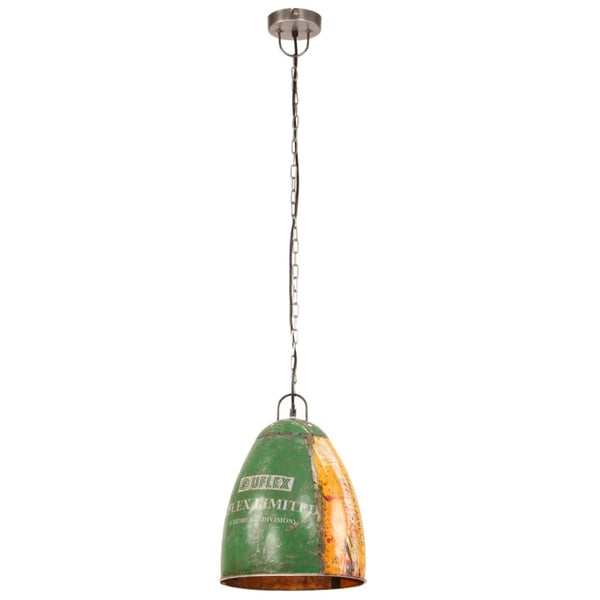 vidaXL industriel hængelampe 32 cm E27 25 W rund flerfarvet