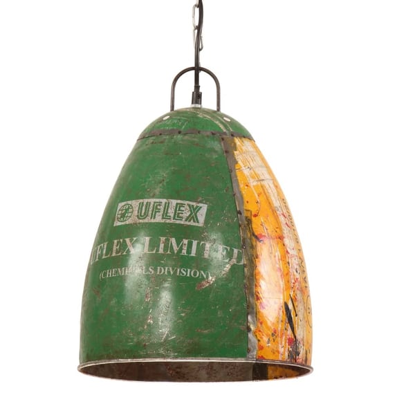 vidaXL industriel hængelampe 32 cm E27 25 W rund flerfarvet