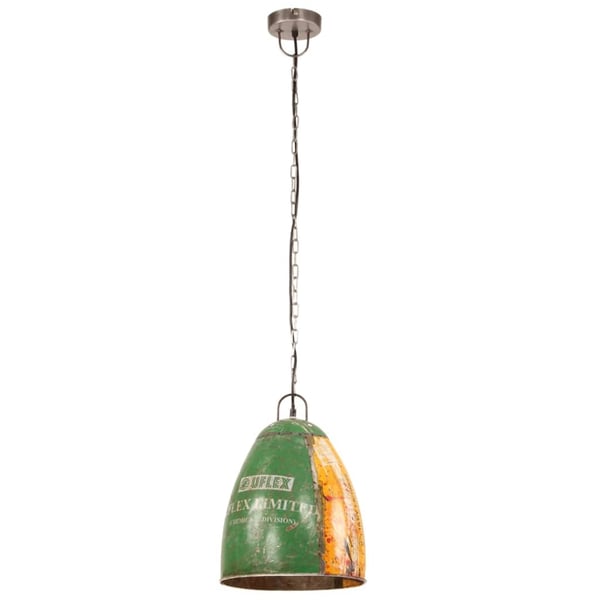 vidaXL industriel hængelampe 32 cm E27 25 W rund flerfarvet