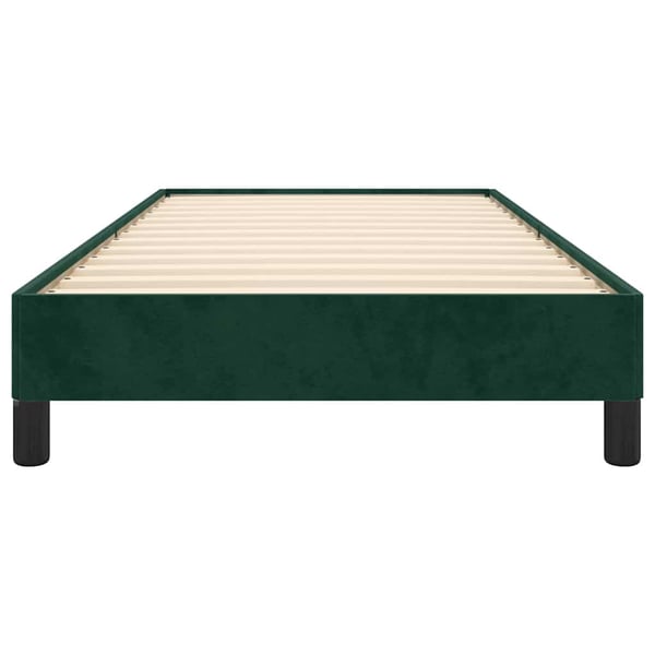 vidaXL Sängram mörkgrön 90x200 cm sammet