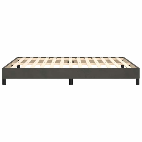 vidaXL Sängram mörkgrå 140x200 cm sammet