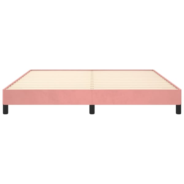 vidaXL Sängram rosa 160x200 cm sammet