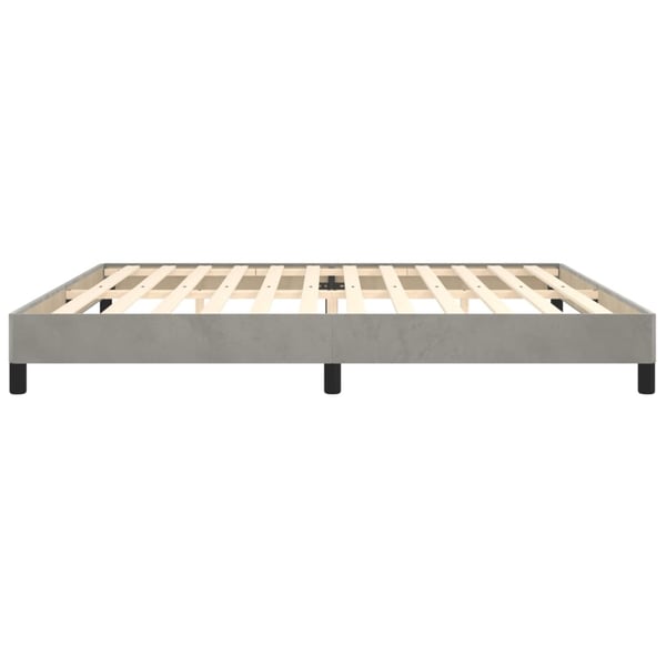 vidaXL sengeramme 200x200 cm fløjl lysegrå