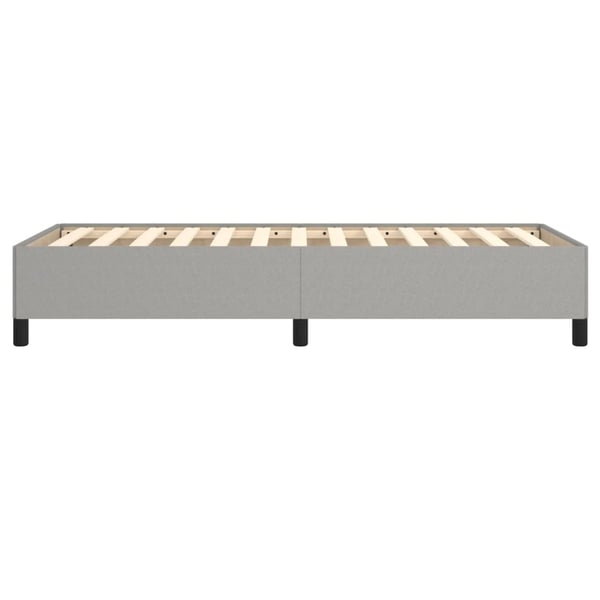 vidaXL sengeramme 90x200 cm stof lysegrå