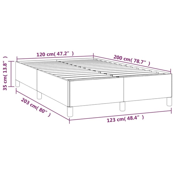 vidaXL sengeramme 120x200 cm stof gråbrun