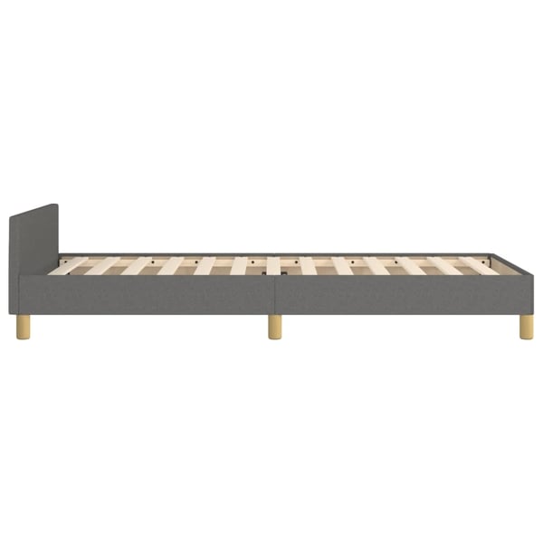 vidaXL Sengeramme uden madras Mørkegrå 90x200 cm Stof