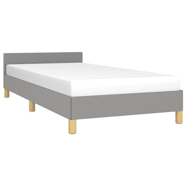vidaXL Sengeramme uden madras Lysegrå 90x200 cm Stof