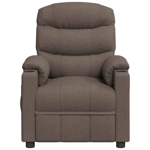 vidaXL massagestol stof gråbrun