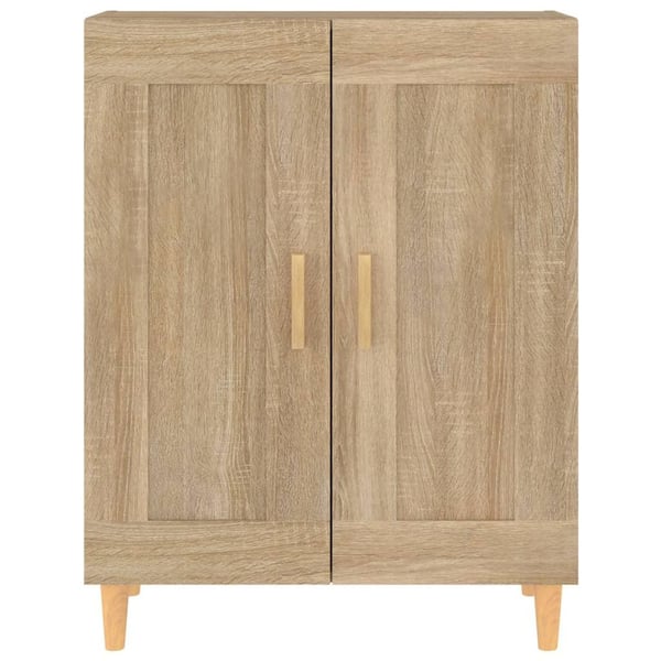 vidaXL Skjenk sonoma eik 69,5x34x90 cm konstruert tre