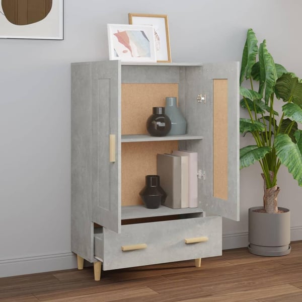 vidaXL Highboard betonggrå 70x31x115 cm konstruert tre
