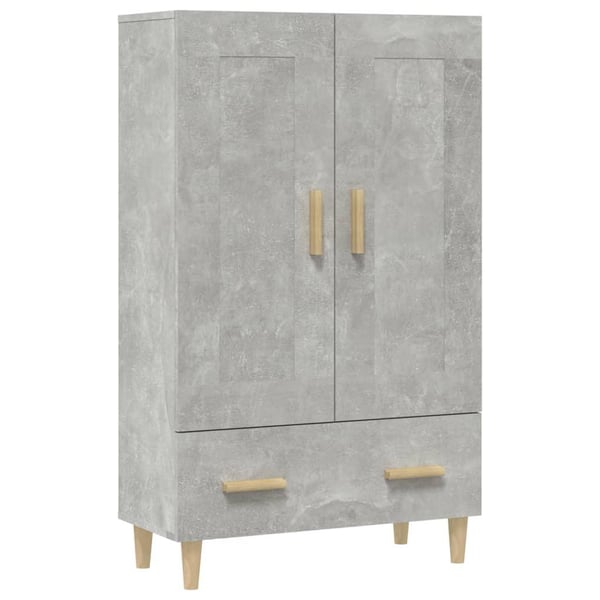 vidaXL Highboard betonggrå 70x31x115 cm konstruert tre