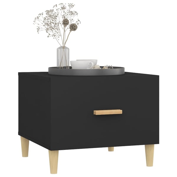 vidaXL sofabord 50x50x40 cm konstrueret træ sort