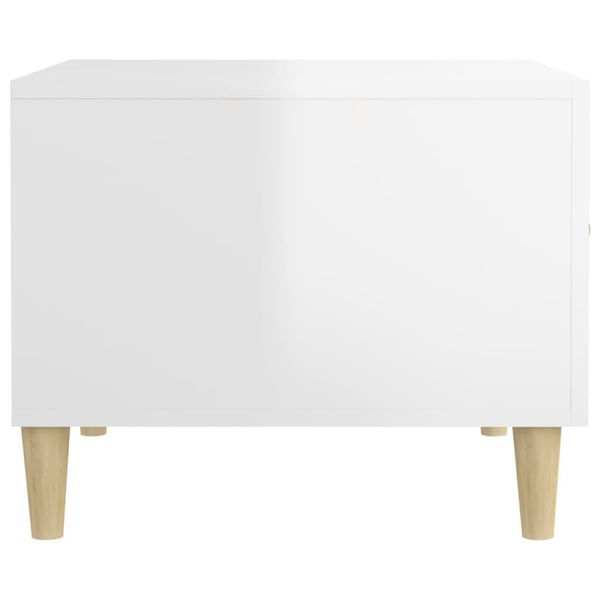 vidaXL Salongbord 2 stk høyglans hvit 50x50x40 cm konstruert tre