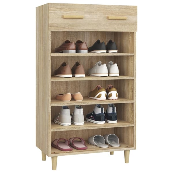 vidaXL Skoskap sonoma eik 60x35x105 cm konstruert tre
