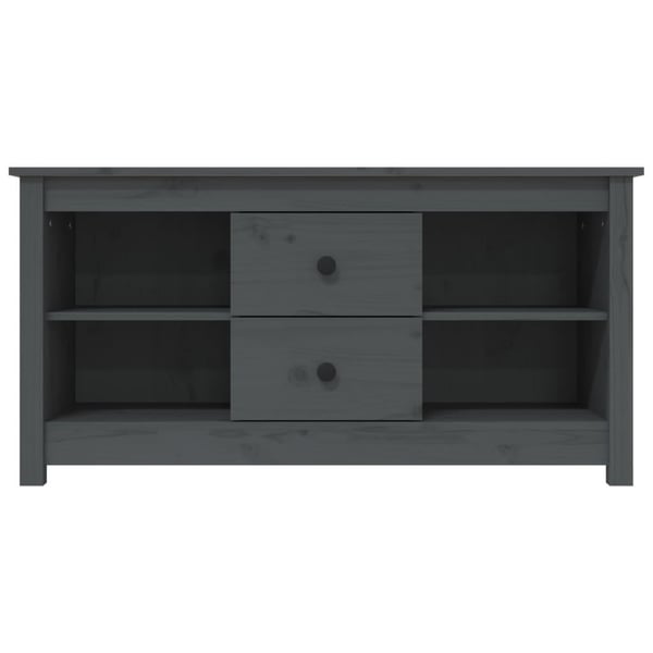 vidaXL TV-benk grå 103x36,5x52 cm heltre furu