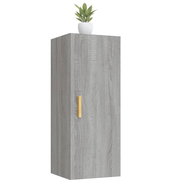 vidaXL vægskab 34,5x34x90 cm konstrueret træ grå sonoma-eg
