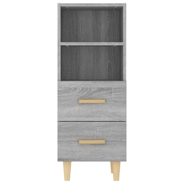 vidaXL Skjenk grå sonoma 34,5x34x90 cm konstruert tre