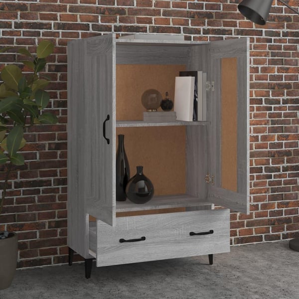 vidaXL Kaappi harmaa Sonoma 70x31x115 cm tekninen puu