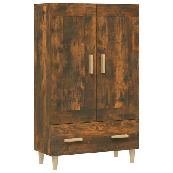 vidaXL Highboard røkt eik 70x31x115 cm konstruert tre
