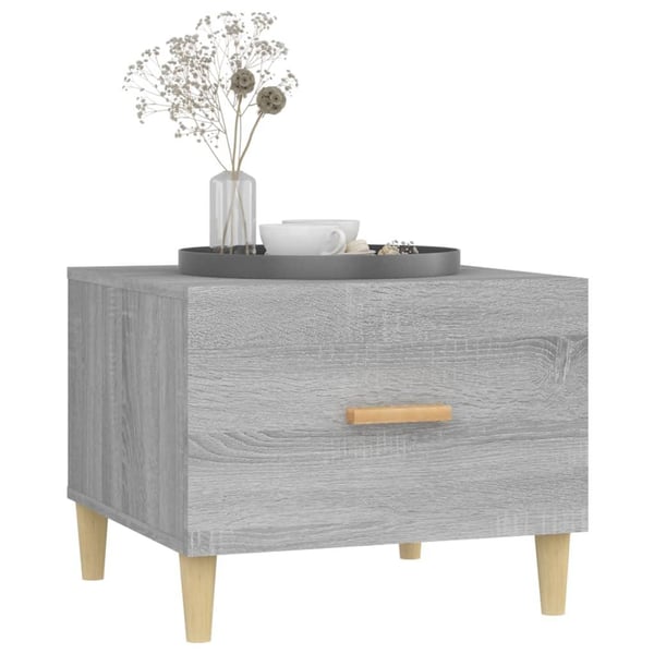 vidaXL Salongbord 2 stk grå sonoma 50x50x40 cm konstruert tre