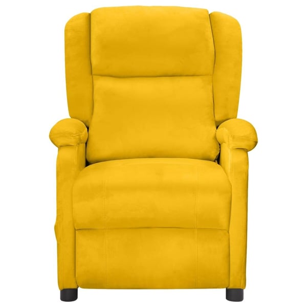 vidaXL Elektrisk Reclinerfåtölj gul sammet