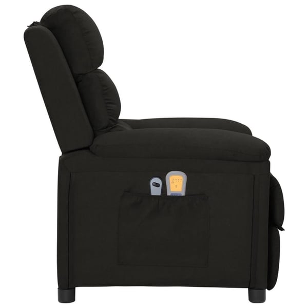 vidaXL eldrevet massagestol stof sort