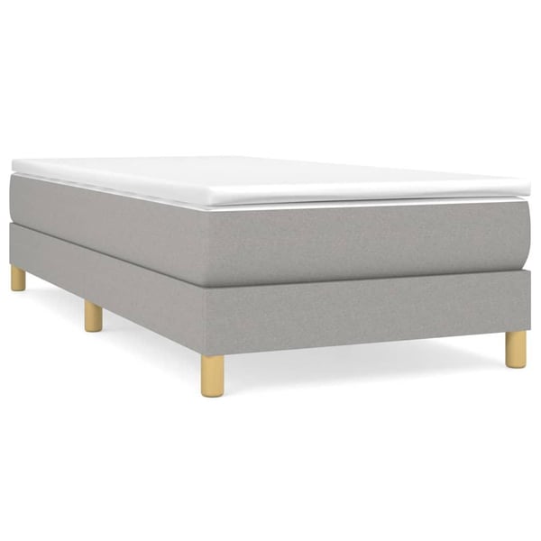 vidaXL Boxspring sengeramme Lysegrå 80x200 cm Stof