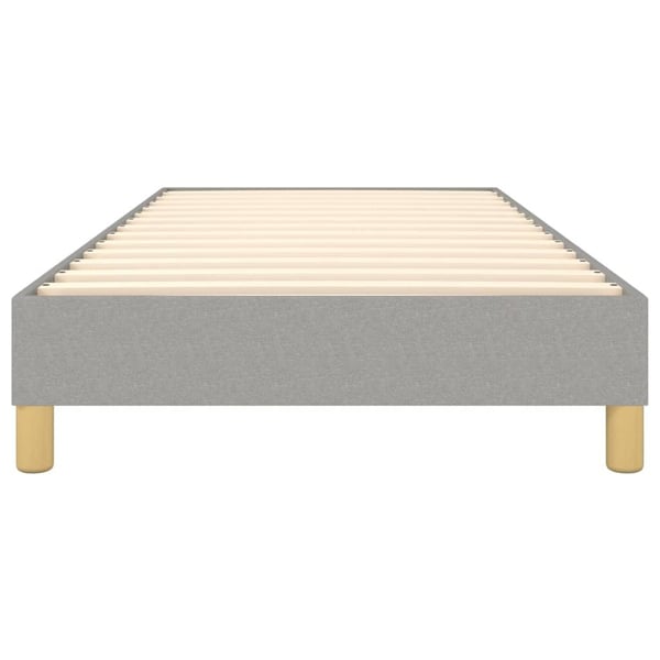 vidaXL Boxspring sengeramme Lysegrå 90x190 cm Stof