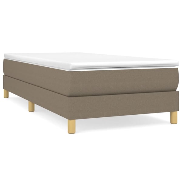 vidaXL Boxspring sengeramme 90x200 cm stof gråbrun