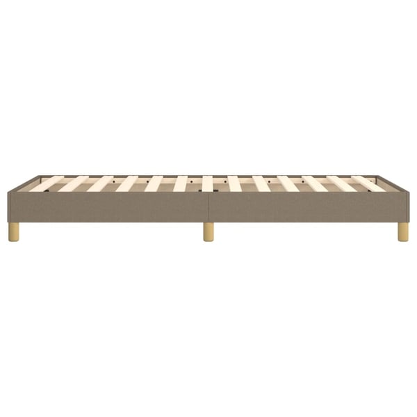 vidaXL Boxspring sengeramme 90x200 cm stof gråbrun