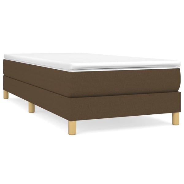 vidaXL Boxspring sengeramme Mørkebrun 90x200 cm Stof