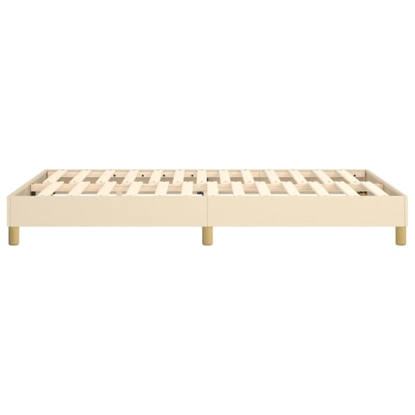 vidaXL Boxspring sengeramme Creme 120x200 cm Stof