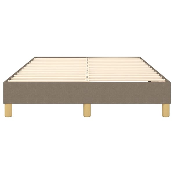 vidaXL Boxspring sengeramme Taupe 120x200 cm Stof