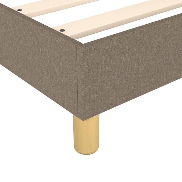 vidaXL Boxspring sengeramme Taupe 120x200 cm Stof