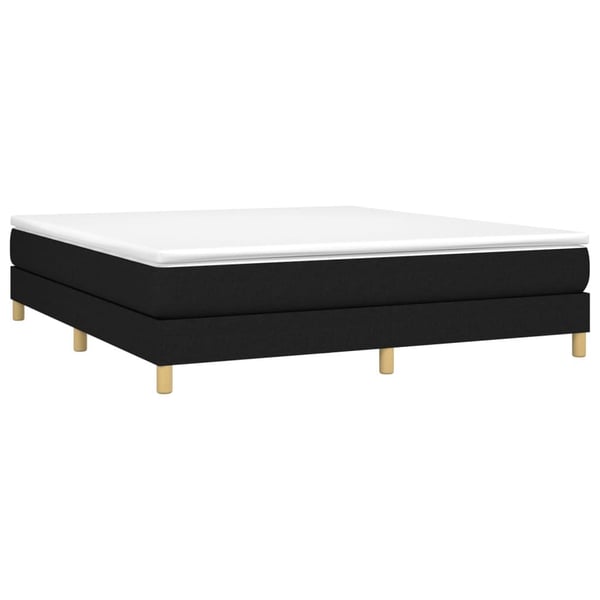 vidaXL Boxspring sengeramme 180x200 cm stof sort