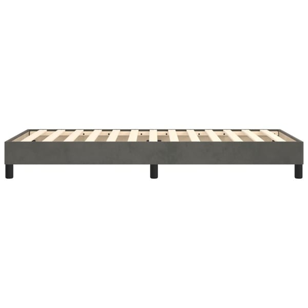 vidaXL Boxspring sengeramme Mørkegrå 90x200 cm Fløjl