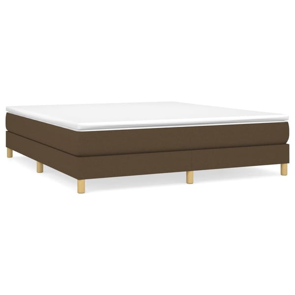 vidaXL Boxspring sengeramme 180x200 cm stof mørkebrun
